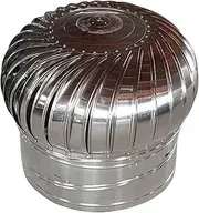 Roof Wind Rotating Turbine Cap Vent, 304 Stainless Steel Rotating Ventilator Cap, Roof Wind Turbines Cap Vent Round Internally Braced Wind Turbines, A