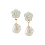 [Jennifer Behr] Jennifer Behr Mina Drop Earrings ONE SIZE WHITE