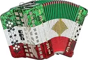 SofiaMari NSM3412 Accordion Outfit: 34 Button, 12 Bass, 3 Switch Accordion in Mi, with Case and Straps