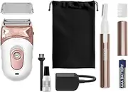 Wahl Ladies Compact Li-Ion Shaver with Clean and Smooth Trimmer – Amazon Exclusive - Rechargeable Battery, Ergonomic Design, and Precision Cutting Blades for a Smooth, Gentle Shave. Ideal for Sensitive Skin.