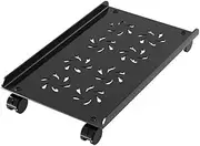 Computer Tower Stand Heavy-Duty CPU Stand Cart with Four Wheels Rolling Computer Monitor Support Stand Mobile PC Holder PC Desk Accessories (Black)