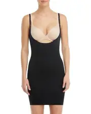 NEW SPANX SLIMPLICITY SLIMMING 990 OPEN BUST FULL SLIP Black Size Small
