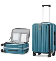 Hanke 24 Inch Checked Luggage PC Hard Case Luggage Top Opening Spinner Wheels