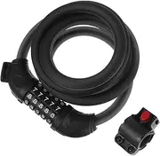 Toyvian Bike Lock Resettable Number Lock Cable Reflective Chain Security for Bicycle Protection Against Theft Setting Durable Design