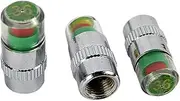Tyre Pressure Monitor Caps Indicators 4 Caps 36 PSI 3 Colour Gauge Air Valve