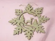 Christmas Creative Wooden Snowflake Silhouette Ornament 5 1/2"