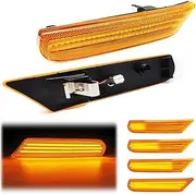 Turn Signal Lights for for Boxster 986 996 911 Carrera Targa 1996-2004 Turn Signal Lamp Car Blinker 2Pcs Dynamic Amber LED Side Marker Light Turn Signal Lights(Beeswax Yellow)