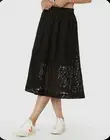 Size 12 Gorman Black Stripey Skirt New With Tag RRP $199