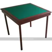 Pelissier Royal Bridge Table - Mahogany Finish with Green Baize