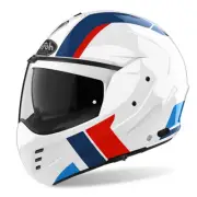 Helmet Modular Reversible AIROH Mathisse Explore Red White Blue Gloss