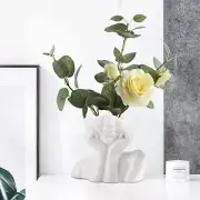 Ceramic Face Vase Modern Dried Flower Vase White Flower Vase for Decor for Ce...