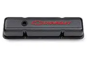 ACDelco Valve Covers Tall Height Stamped Steel Carbon Fiber Finish Chevrolet Logo Chevrolet Small Block Pair