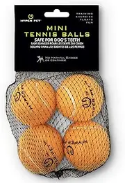 Hyper Pet Mini Tennis Balls for Dogs Safe Dog Toys & Tennis Balls for Exercise, Training, Hyper Pet K9 Kannon Dog Ball Launcher Bright Colored Interactive Orange Pack of 4
