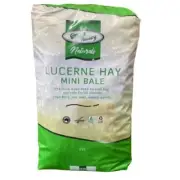Green Valley Naturals Mini Lucerne Bale 22 Litres Fibre Protein Forage Feed Food