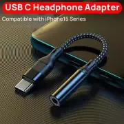 USB C To AUX 3.5mm Audio Headphone Jack Adapter AUX Cable For iPhone 16 Samsung