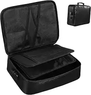 Healvian Fireproof Document Holder Portable Travel Document Bag with Multi Compartments Capacity for Passports Certificates Important Files Protection Against Fire Damage