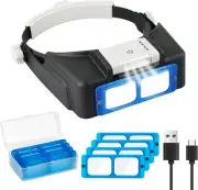 Beileshi Rechargeable Head-Mounted 1.5x-3.5x - Optical Glass & Led Light