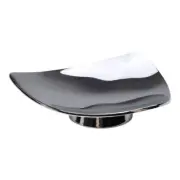 Pomd'or Triangular Soap Dish and Holder, Solid Core Brass, Polished Chrome