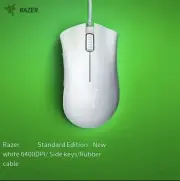 Razer DeathAdder Essential (WHITE/BLACK) Edition - Ergonomic Wired Gaming Mouse