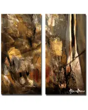 Ready2HangArt Earth Tone Abstract I 2pc Wrapped Canvas Wall Art by Tristan Scott