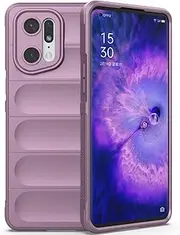 Oppo Find X5 Pro Case, EabHulie Flexible TPU Silicone Non-Slip Shock-Absorbent Case Cover for Oppo Find X5 Pro Purple