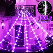 LED Halloween Decoration Giant Spider Web Party Props Decor Outdoor Garden AU