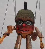 ACORN - wooden marionette, 8 inches tall, handmade from CZECH REPUBLIC