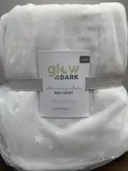 NEW Pottery Barn Kids QUEEN SIZE Shining Star Glow-in-the-Dark Tulle Bed Skirt