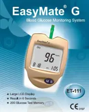 Blood Glucose Monitor Kit - TEST STRIPS Incl - EasyMate Diabetes Test TGA197422