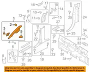 FORD OEM 18-20 F-150 Cab Interior Trim-WS Pillar Trim JL3Z1503598AA (for: Ford)