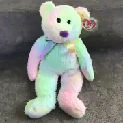 TY Beanie Buddy - GROOVY the Ty-Dyed Bear (14 inch) Stuffed Animal Toy