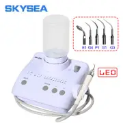 SKYSEA Dental Ultrasonic Scaler 2 Bottles fit EMS tips w/ LED Fiber Handpiece