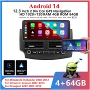 12.3'' Stereo Radio GPS Navigation Head Unit For Peaugeot 4007 2007-2012 Carplay