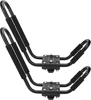 EVTSCAN Kayak/Surf/Ski Roof Carrier,1 Pair Kayak Rack Canoe Carrier Car Rail Storage Holder with Fittings Accessory