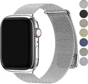 [Fullmosa] Compatible with Apple Watch Band 49mm 46mm 45mm 44mm 42mm 41mm 40mm 38mm Women Men, Stainless Steel Milanese Loop Replacement iWatch Bands Ultra 2/1 Series 10 9 8 7 6 5 4 3 2 1 SE