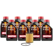 8L Motul 8100 X-MAX 0W-40 Wix Filter Motor Oil Change Kit For BMW LL-01 API SN (for: BMW)