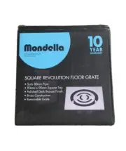Mondella Square Revolution Floor Grate 90mm x 90mm Matte Dark Bronze Finish NIB