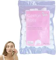 White Cotton Balls - Soft Cotton Wool | House Necessary Absorbent Delicate Lightweight Cotton Balls and Swabs for Sensitive Skin Household Needs Outdoor Traveling Everyday Use Cotton Balls