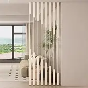 Wall Partition Post Room Dividers, 8 Pack Privacy Screens Room Partition Post, Room Divider Posts Floor to Ceiling with Adjustable Feet, Partition Column Versatile Space Separator(100cm/39.3in/