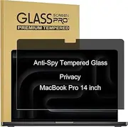 KEANBOLL Privacy Tempered Glass Screen Protector Designed for MacBook Pro 14 inch (M4 M3 M2 M1 Pro/Max Chip), Privacy Protection Technology-Tempered Glass-Anti-Peeping-9H Hardness-Anti-Fingerprint