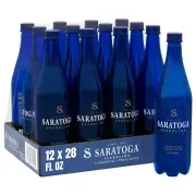 Sparkling Water Bottles, 12-Pack - Carbonated Spring Bottled Water with Naturall