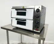 NEW 16" Electric Double Stone Base Pizza Oven Bakery Pizzeria Cooker Wings 220V