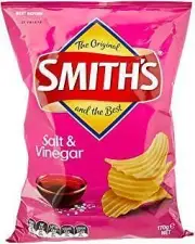 SmithS Potato Chips Salt & Vinegar Crinkle 12 X 170G Bulk Pack