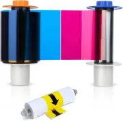 84051 YMCK Color Ribbon, Compatible with Fargo Hdp5000 / Hdpii Model Printer, f