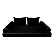 STYLE V4 Twin Velvet Contrast Indoor Daybed Mattress Pillow |COVER ONLY| AD374