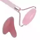 Pink Gua Sha Face Sculpting 2pcs set FREE Jade Roller!