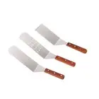 3 Pieces Spatula Set Stainless Spatula Set Stainless Pancake Turner Wooden