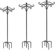 TOLUON Shepherds Hooks for Outdoor, Heavy Duty Bird Feeder Pole with 5 Prongs Base, Adjustable Shepherds Hooks, Garden Shepherds Hooks Hanger for Birdhouses, Lanterns, Plant Baskets, Wind Chimes M