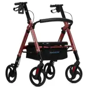 Bariatric Rollator Walker for Seniors, Aluminum Rolling Walker with Extra-Wid...