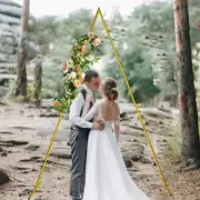 Wedding Arch Rustic Triangle Balloon Arch Frame for Celebration Beach Garden